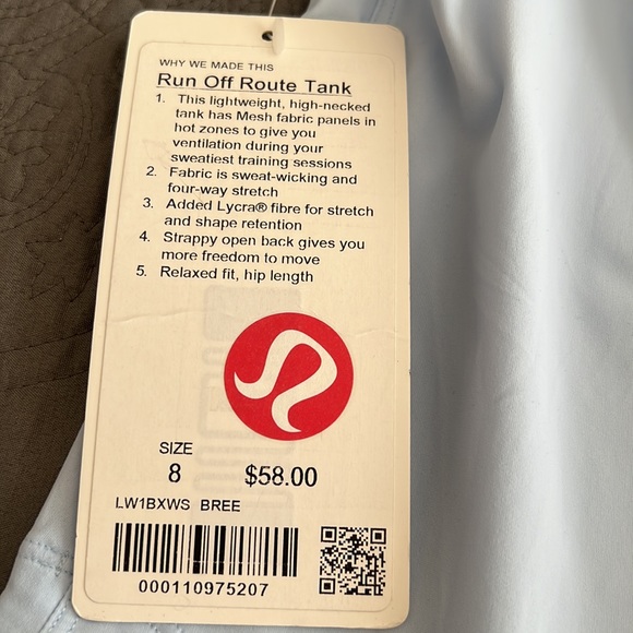 Lululemon Run Off Route tank NWT 8 light blue - Picture 8 of 8